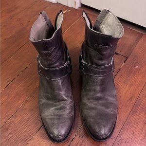 Freebird by Steven Distressed Gray Ankle Boots